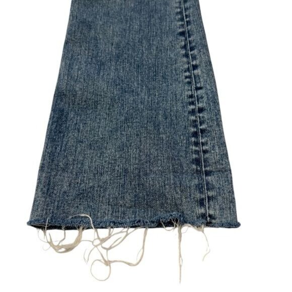 Rag & Bone Denim Jeans Nina High Rise Ankle Flare Pearl 24 Medium Wash Raw Hem - Picture 9 of 14
